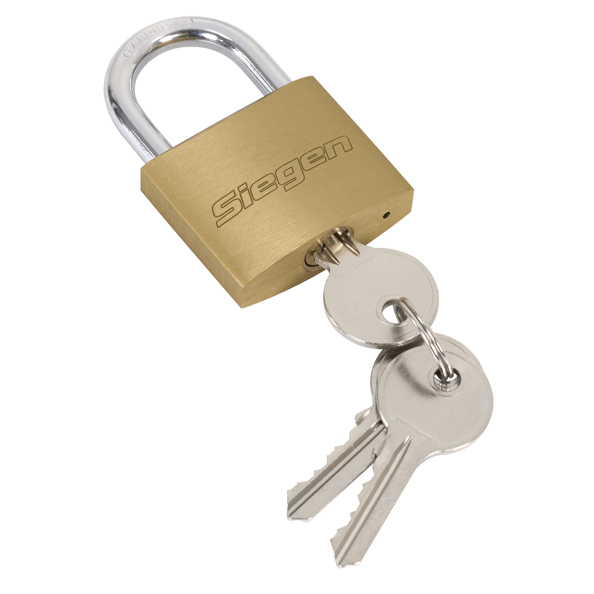 Sealey S0992 Siegen Brass Body Padlock with Brass Cylinder Keyed Alike - Pack of 4