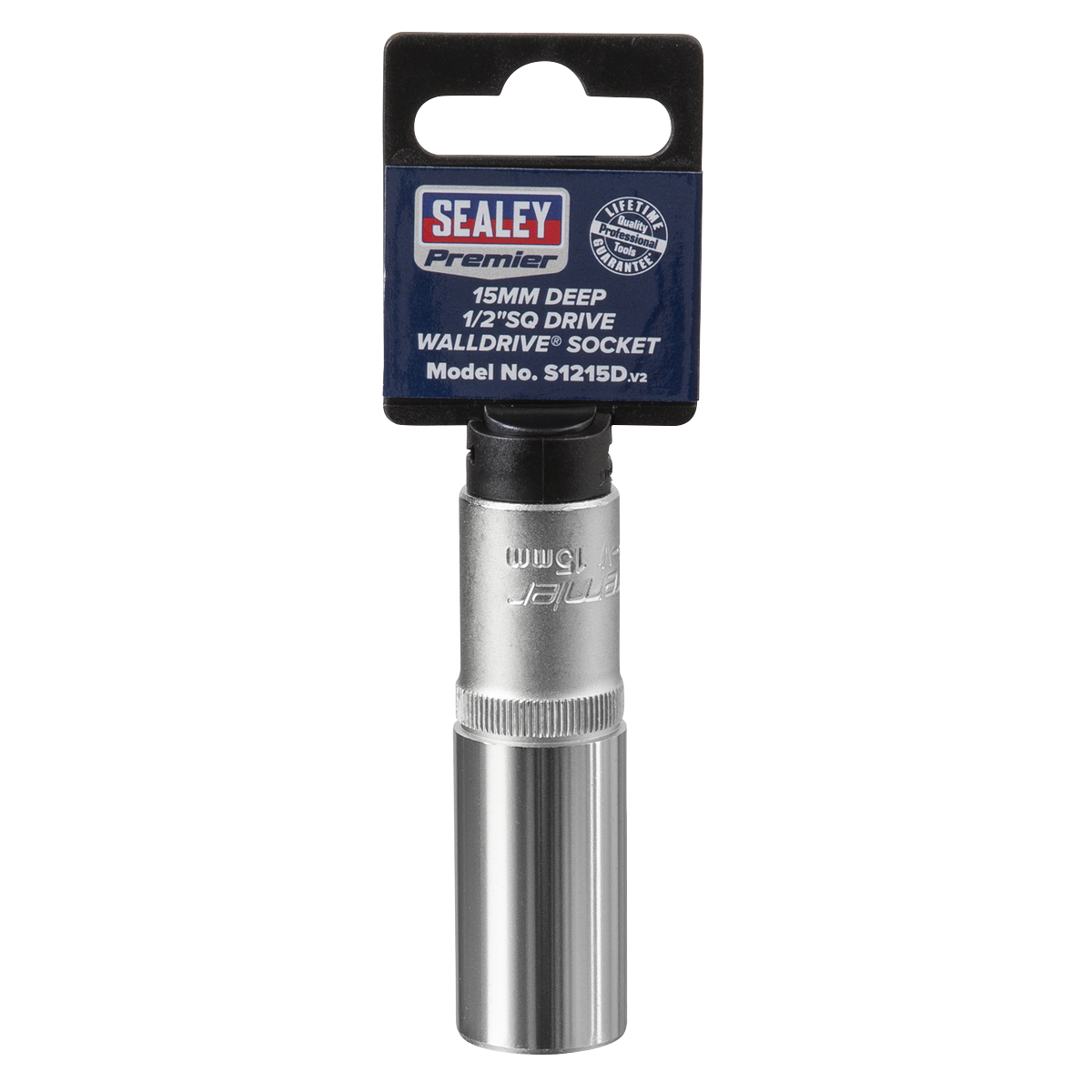 Sealey S1215D WallDrive® Socket 15mm Deep 1/2"Sq Drive