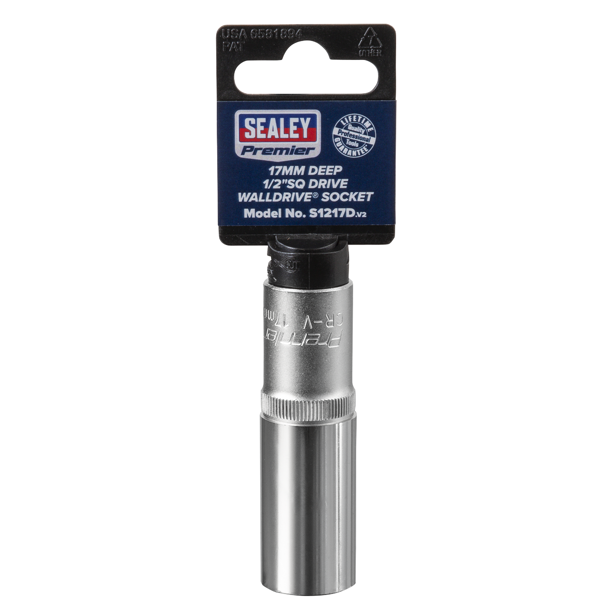 Sealey S1217D WallDrive Socket 17mm Deep 1/2"Sq Drive