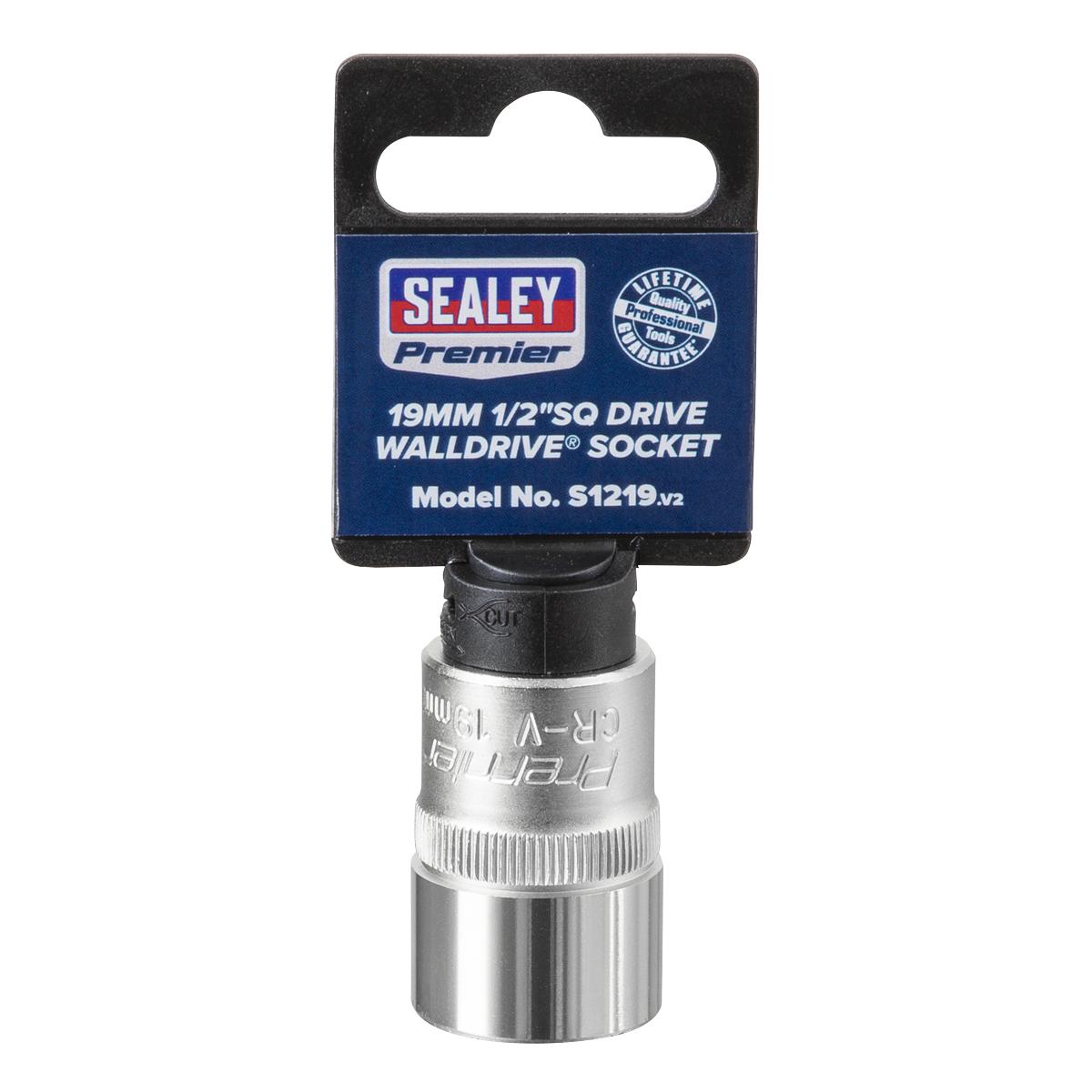 Sealey S1219 WallDrive® Socket 19mm 1/2"Sq Drive