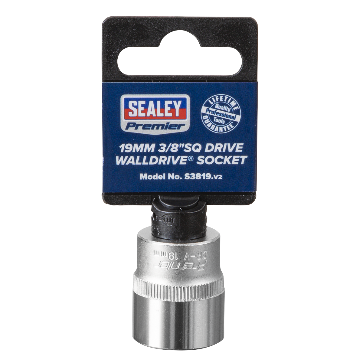 Sealey S3819 WallDrive® Socket 19mm 3/8"Sq Drive