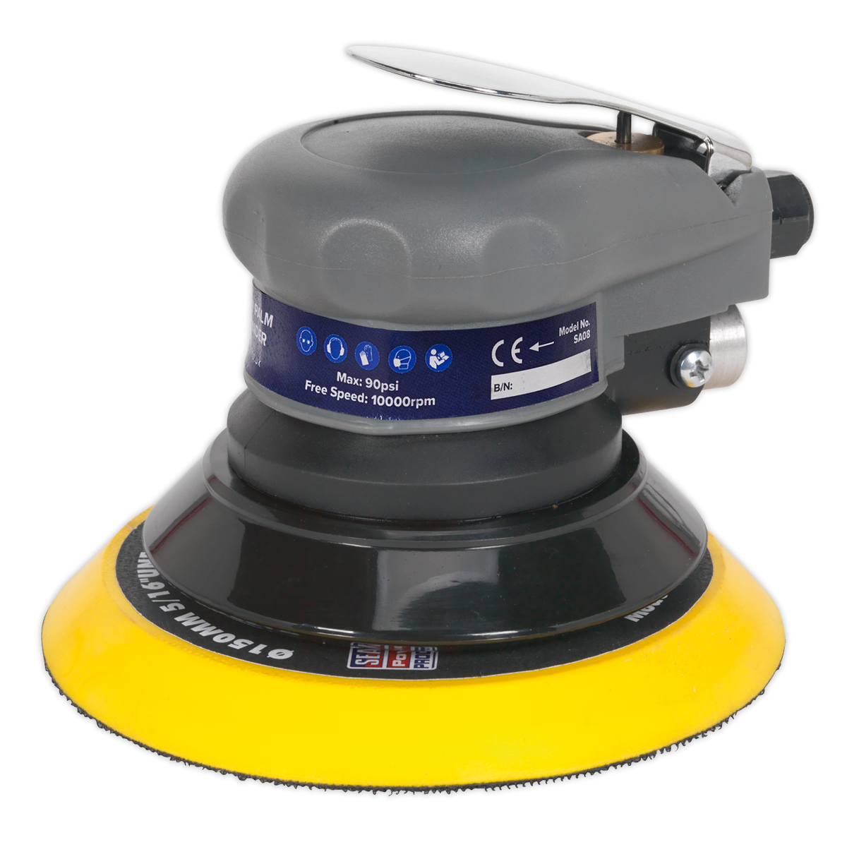 Sealey SA08 Air Palm Orbital Sander 150mm