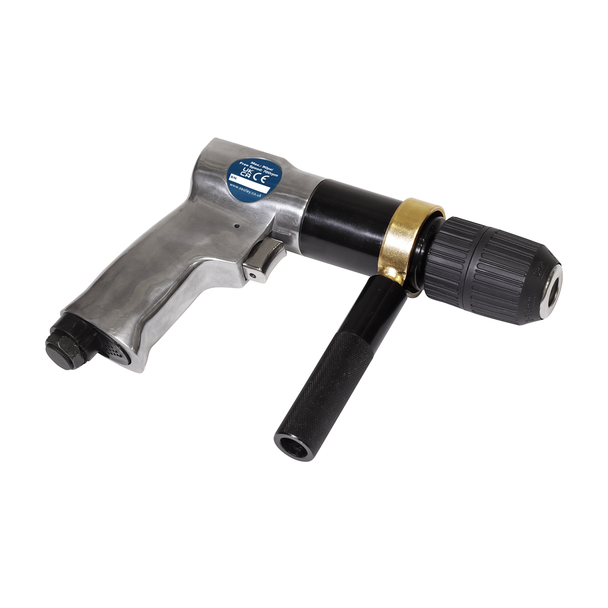 Sealey SA27 Air Drill 13mm 700rpm Reversible Keyless Chuck