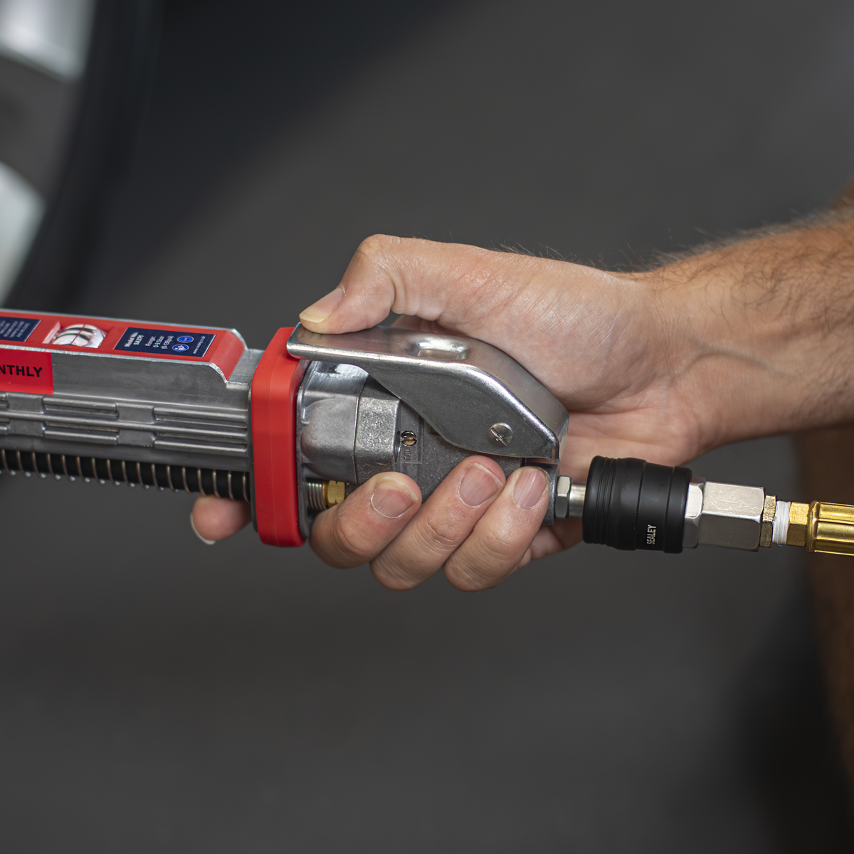 Sealey SA371 Tyre Inflator 0.5m Hose with Twin Push-On Connector
