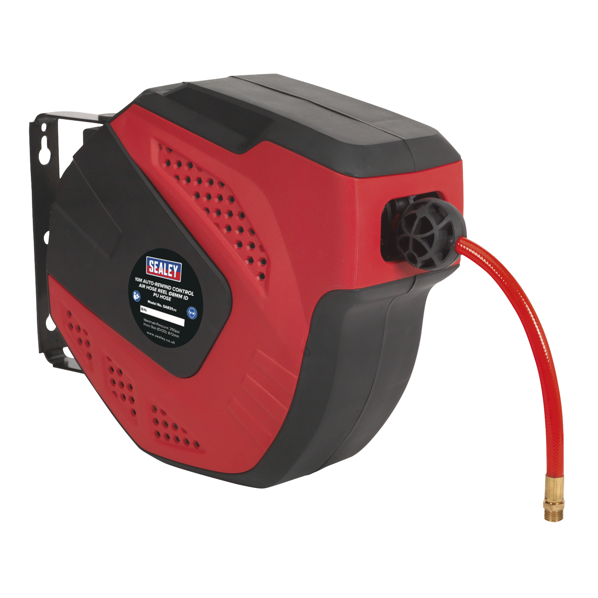 Sealey SA821 Air Hose Reel Auto-Rewind Control 10m 8mm ID - PU Hose