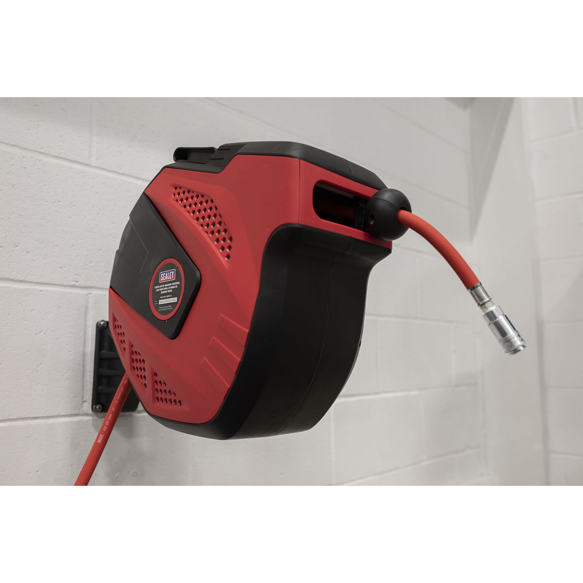 Sealey SA822 Air Hose Reel Auto-Rewind Control 15m 10mm ID - Rubber Hose