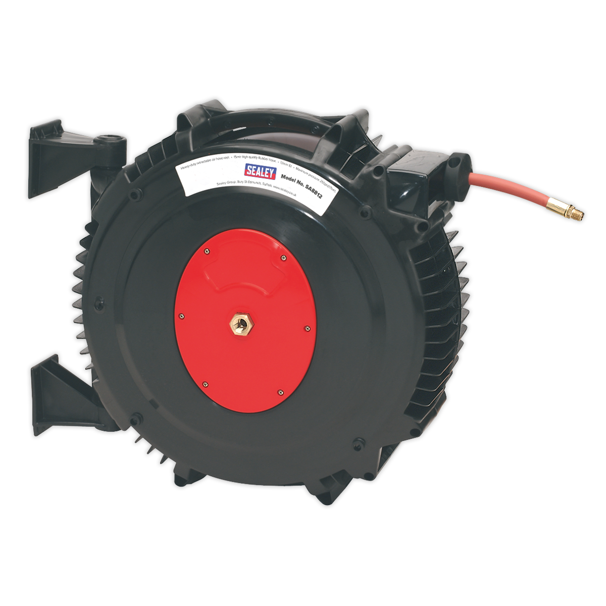 Sealey SA8812 Retractable Air Hose Reel 15m 13mm ID Rubber Hose