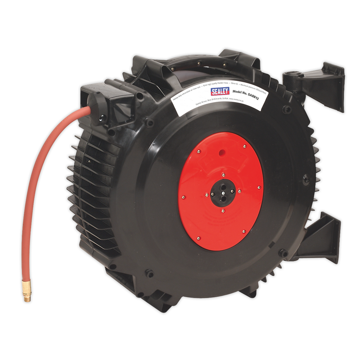 Sealey SA8812 Retractable Air Hose Reel 15m 13mm ID Rubber Hose