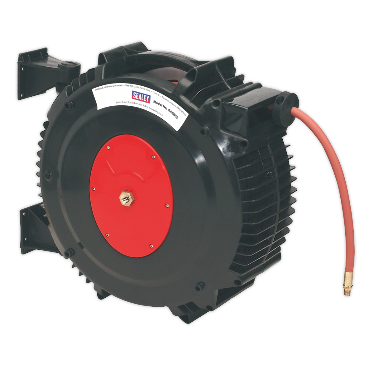 Sealey SA8812 Retractable Air Hose Reel 15m 13mm ID Rubber Hose