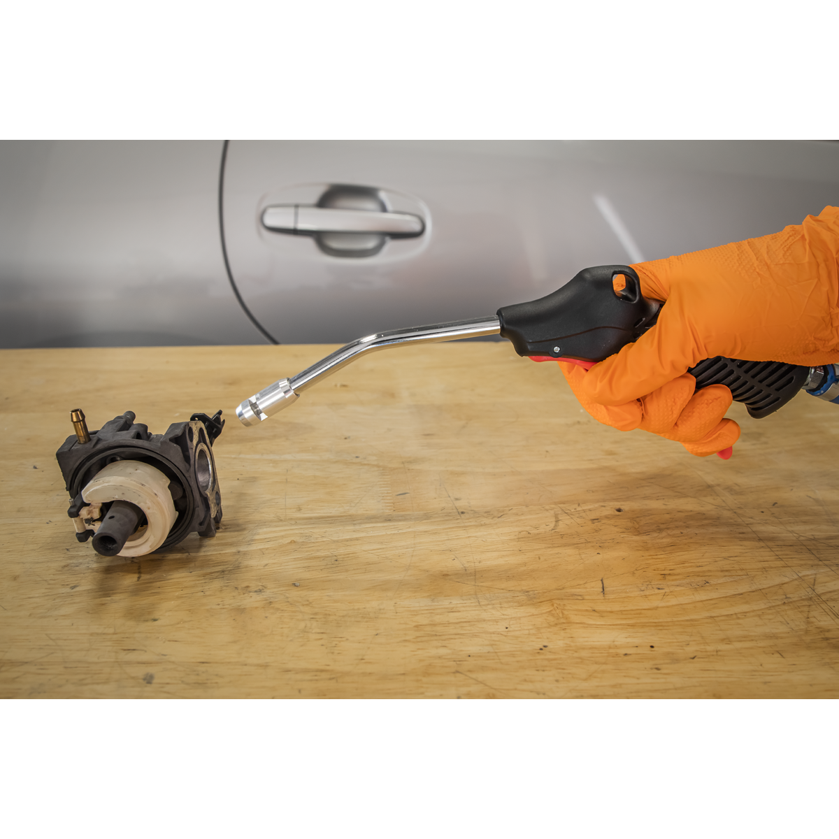 Sealey SA9131 Air Blow Gun 100mm with 1/4"BSP Air Inlet and Safety Nozzle