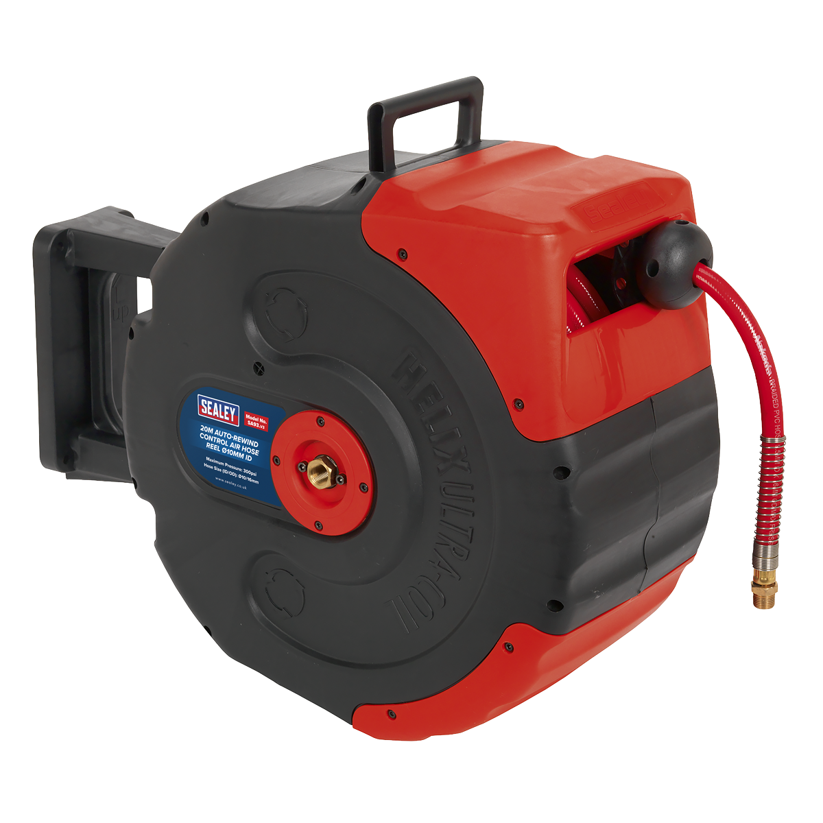 Sealey SA93 20m Auto-Rewind Control Air Hose Reel 10mm ID