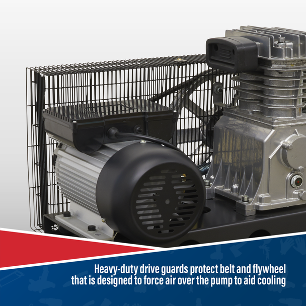 Sealey SAC15030B Air Compressor 150L Belt Drive 3hp