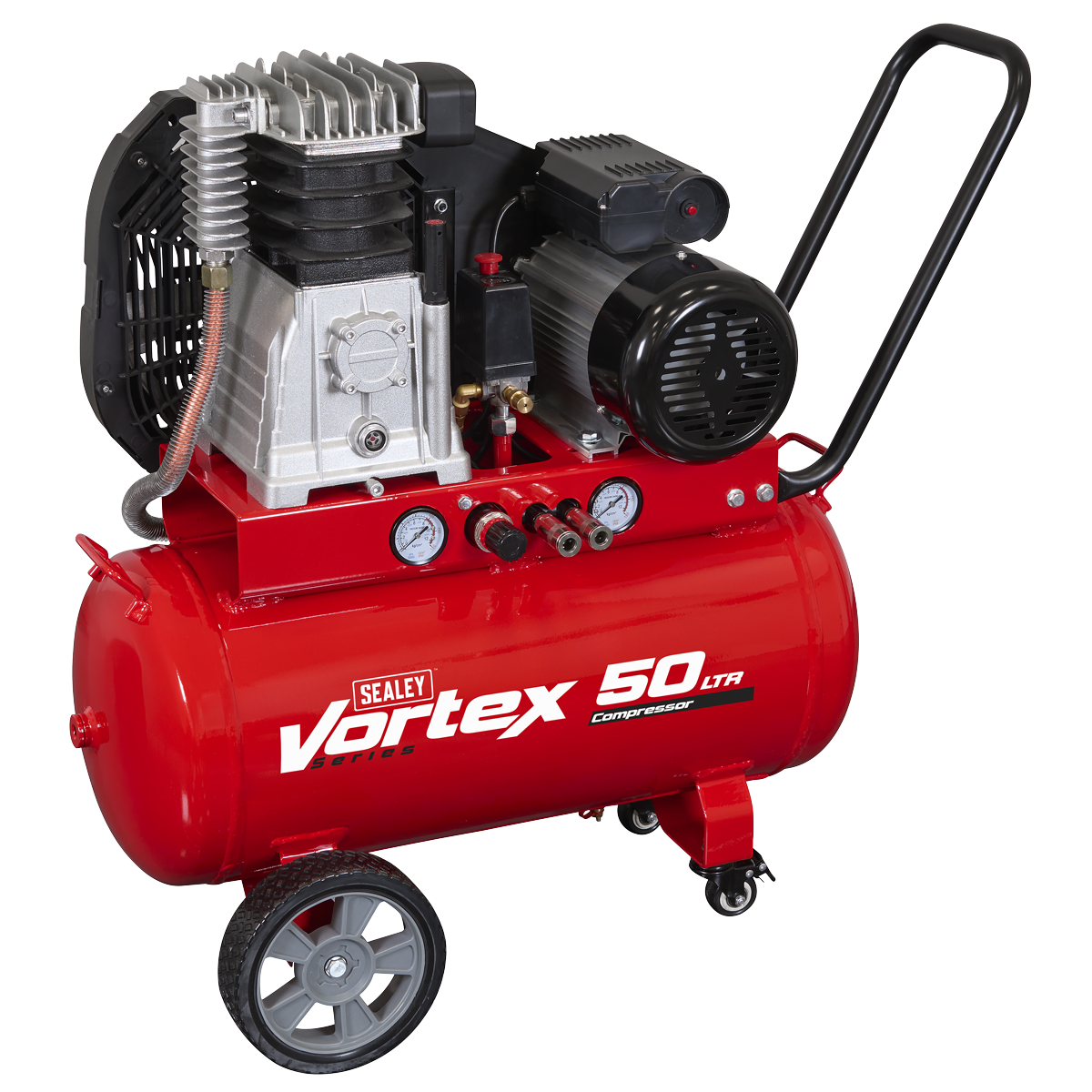 Sealey SAC1503B 50L Belt Drive Air Compressor with Cast Cylinders & Wheels 3.5hp