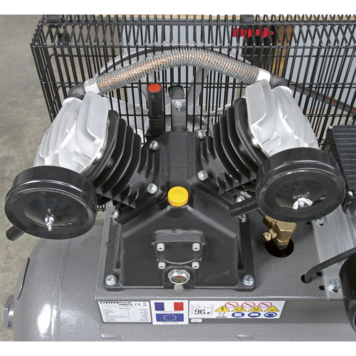 Sealey SAC3153B Premier 150L Belt Drive Air Compressor with Front Control Panel 3hp