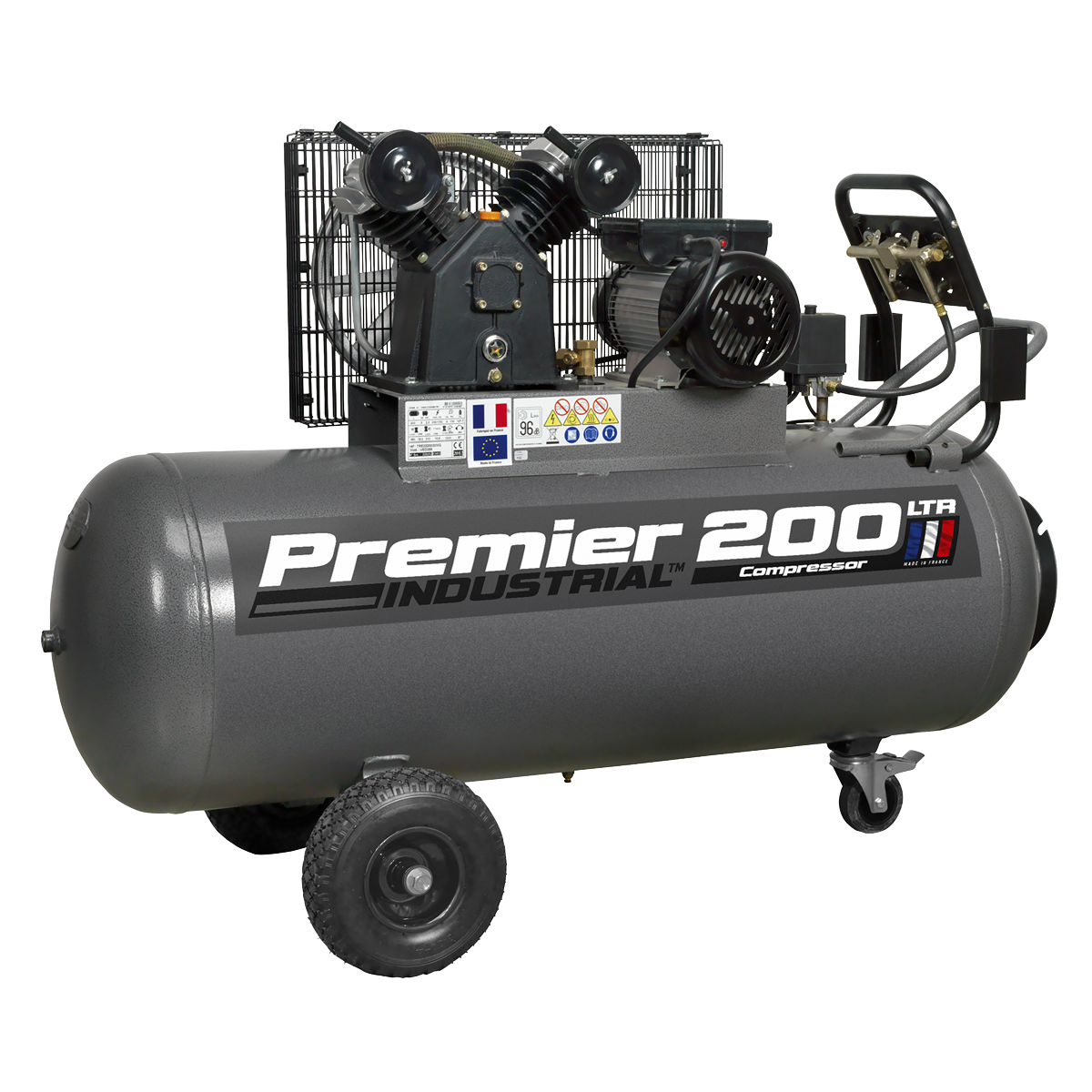 Sealey SAC3203B Premier 200L Belt Drive Air Compressor with Front Control Panel 3hp