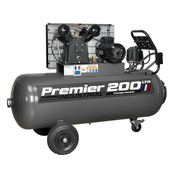 Sealey SAC3203B3PH Premier 200L Belt Drive Air Compressor with Front Control Panel