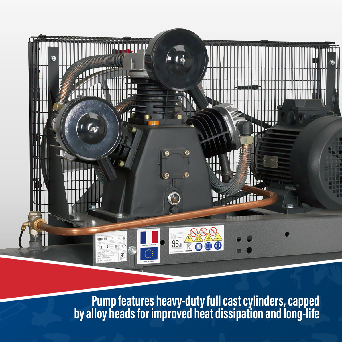 Sealey SAC32775B Air Compressor 270L Belt Drive 7.5hp 3ph
