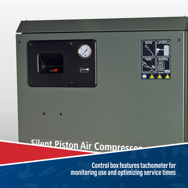Sealey SAC42755BLN Air Compressor 270L Belt Drive 5.5hp 3ph 2-Stage with Cast Cylinders Low Noise