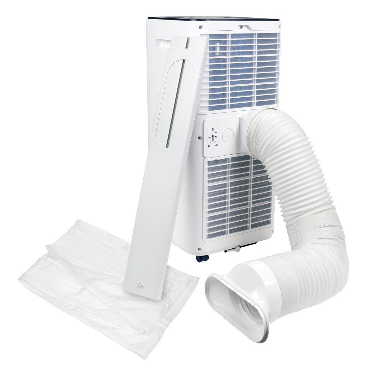 Sealey SAC7000 Portable Air Conditioner/Dehumidifier/Air Cooler with Window Sealing Kit 7,000Btu/hr
