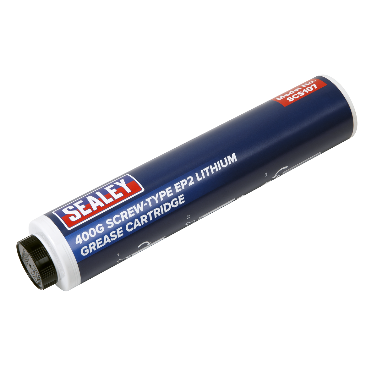 Sealey SCS107 Screw-Type EP2 Lithium Grease Cartridge 400g