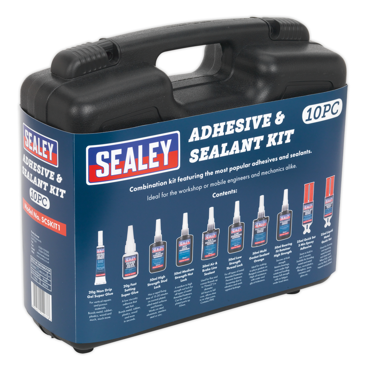 Sealey SCSKIT1 Adhesive & Sealant Kit 10pc