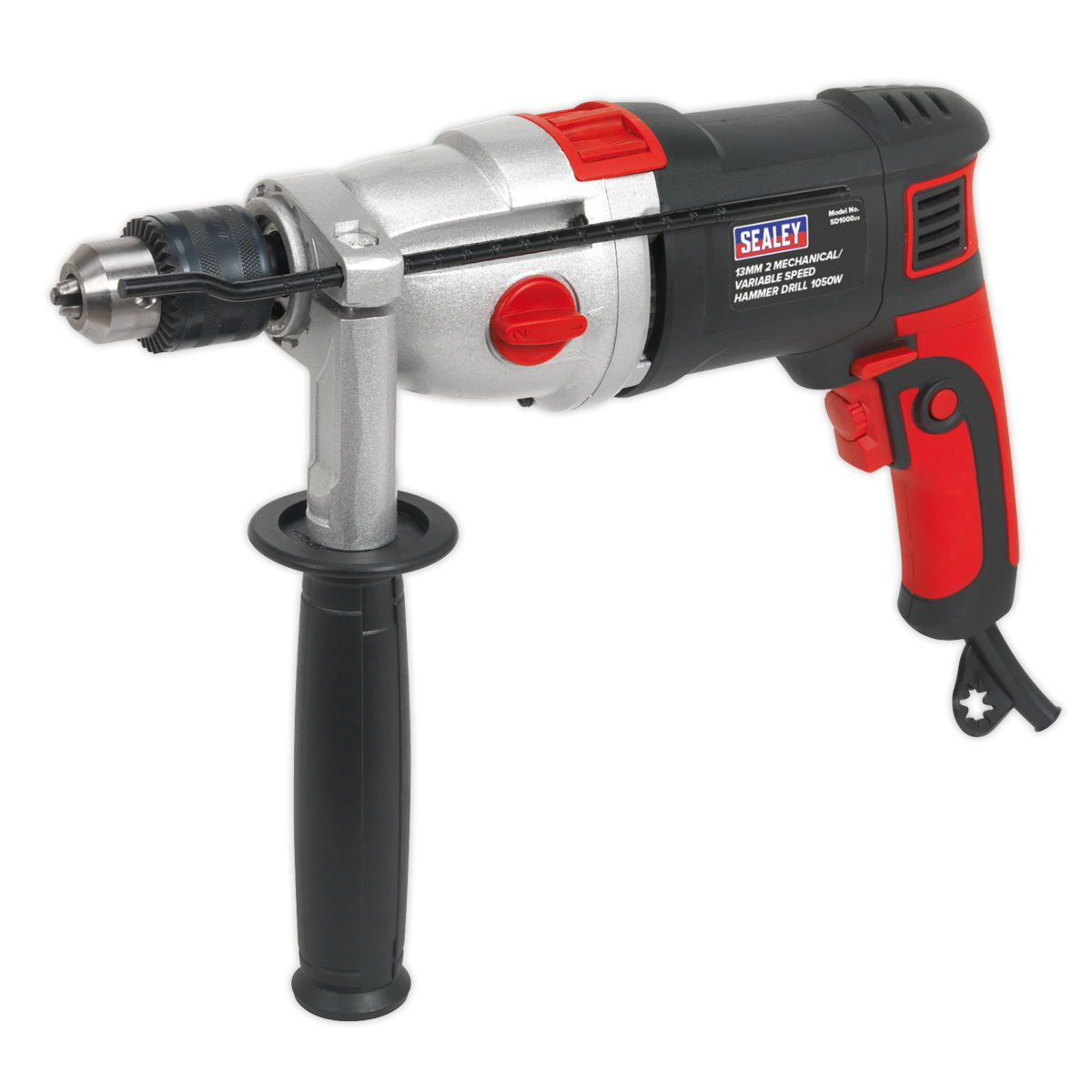 Sealey SD1000 Hammer Drill Ø13mm 2 Mechanical/Variable Speed 1050W/230V