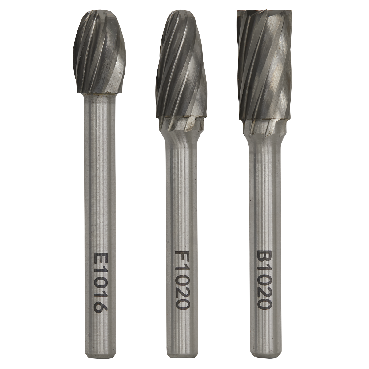 Sealey SDBCK3 Tungsten Carbide Rotary Burr Set 3pc Ripper/Coarse