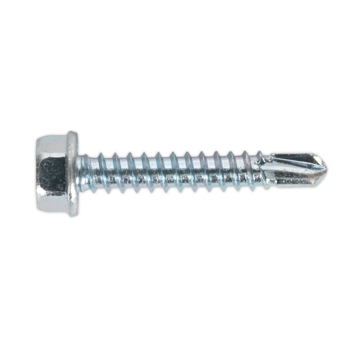 Sealey SDHX4225 Self Drilling Screw 4.2 x 25mm Hex Head Zinc Pack of 100