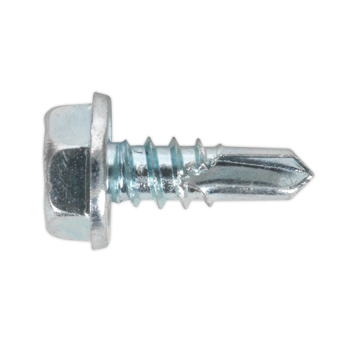 Sealey SDHX4813 Self Drilling Screw 4.8 x 13mm Hex Head Zinc Pack of 100