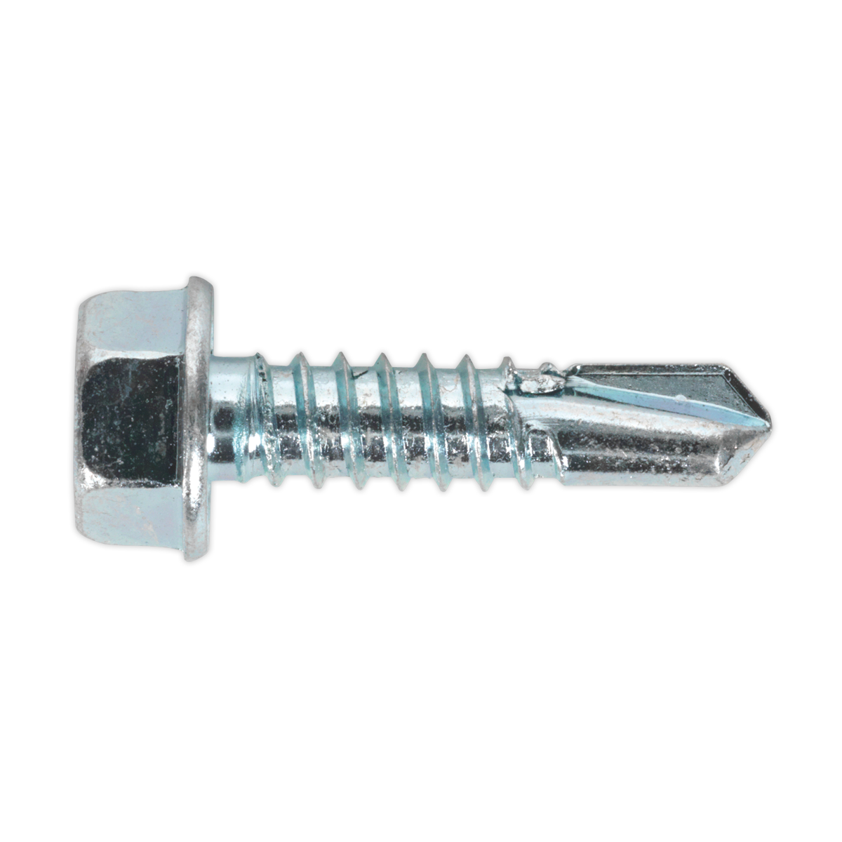 Sealey SDHX6325 Self Drilling Screw 6.3 x 25mm Hex Head Zinc Pack of 100