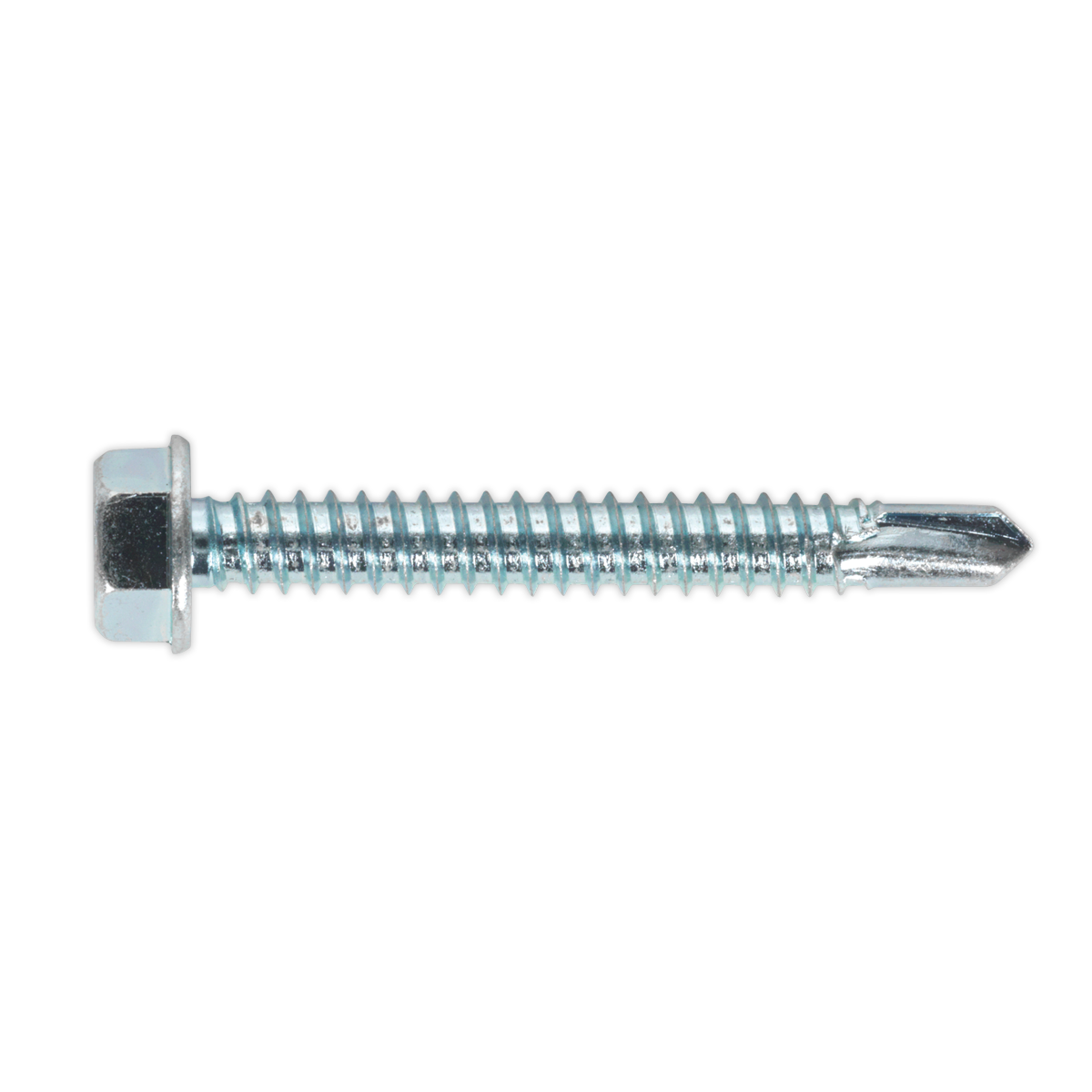 Sealey SDHX6350 Self Drilling Screw 6.3 x 50mm Hex Head Zinc Pack of 100