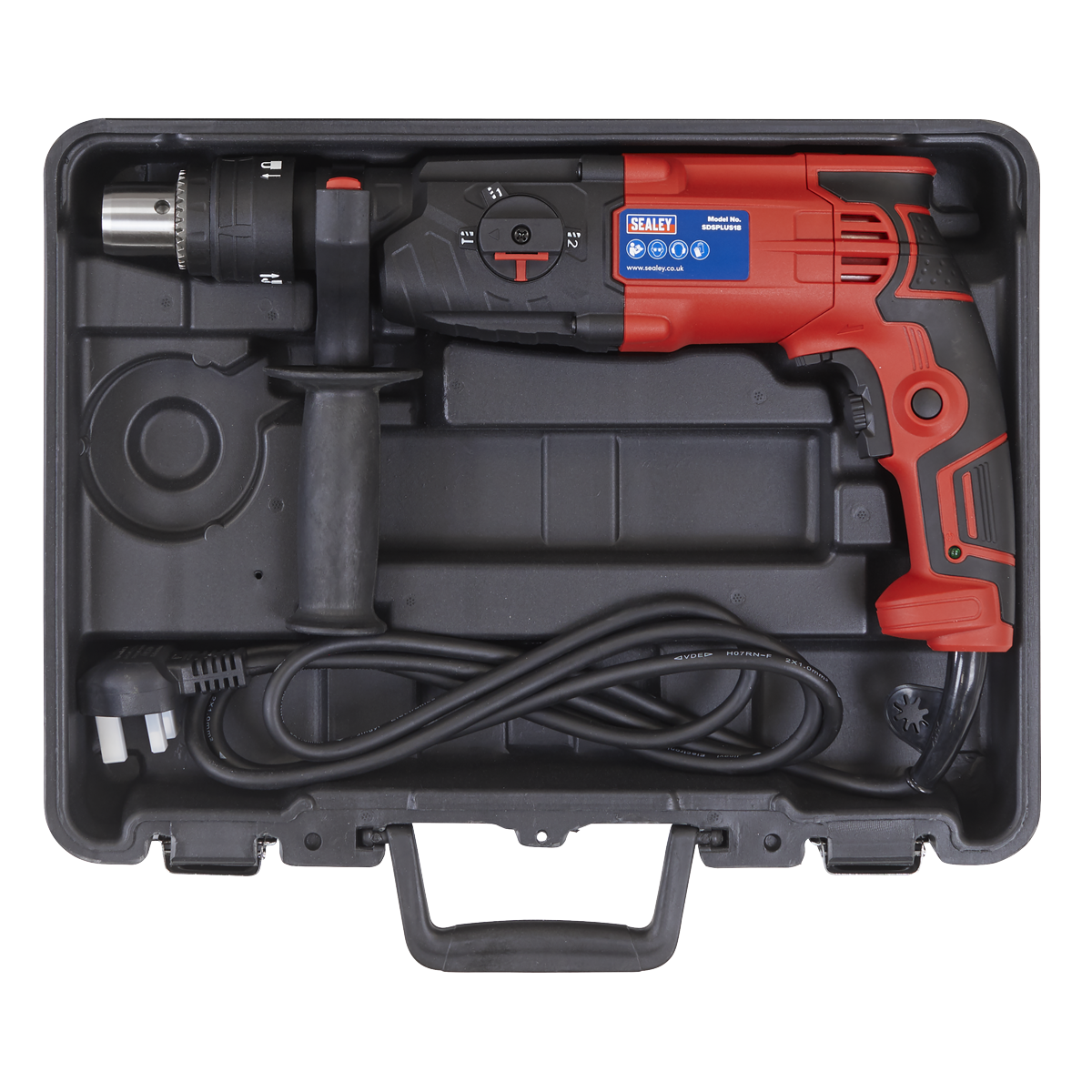 Sealey SDSPLUS18 Rotary Hammer Drill SDS Plus 18mm 750W/230V
