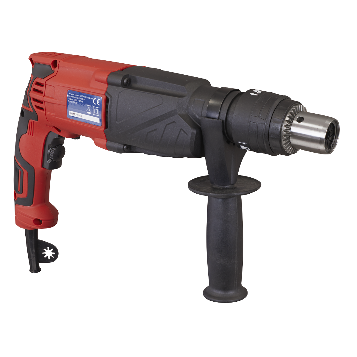 Sealey SDSPLUS18 Rotary Hammer Drill SDS Plus 18mm 750W/230V