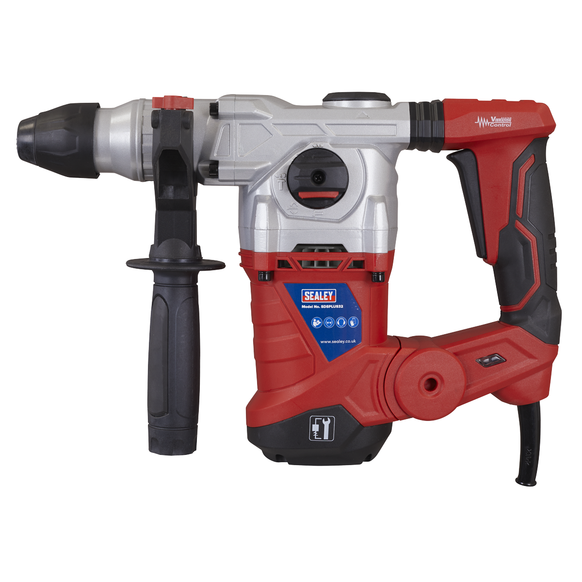 Sealey SDSPLUS32 Rotary Hammer Drill SDS Plus 32mm 1500W/230V