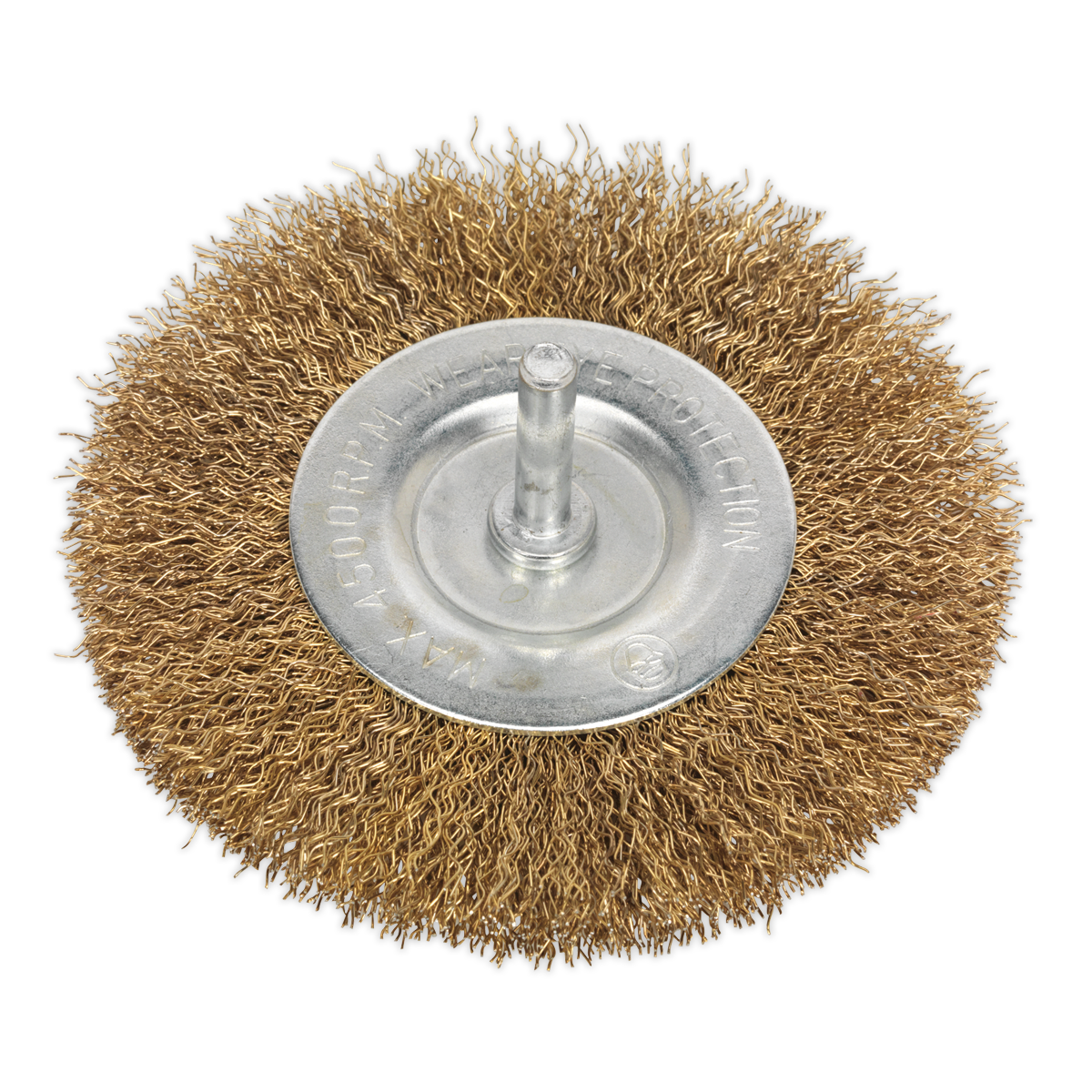 Sealey SFB100 Flat Wire Brush Ø100mm with 6mm Shaft