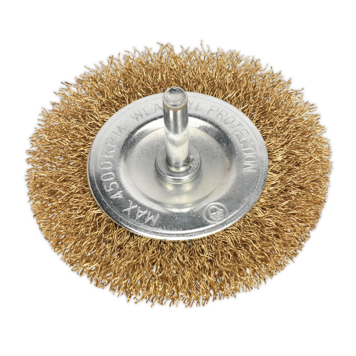 Sealey SFB75 Flat Wire Brush Ø75mm with 6mm Shaft