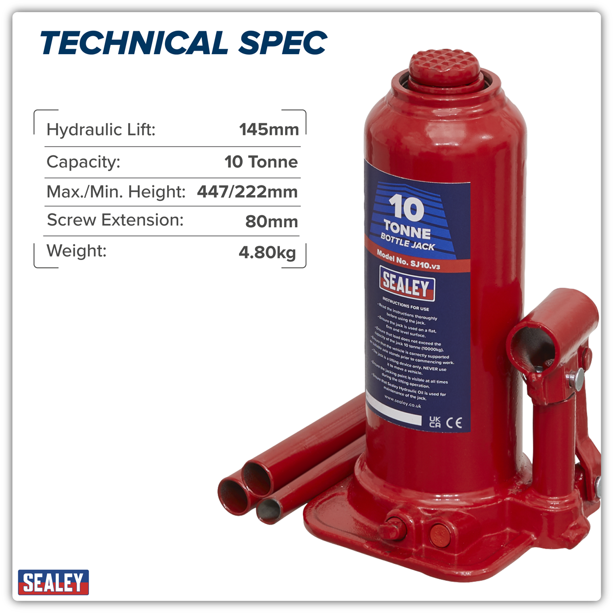 Sealey SJ10 Bottle Jack 10tonne