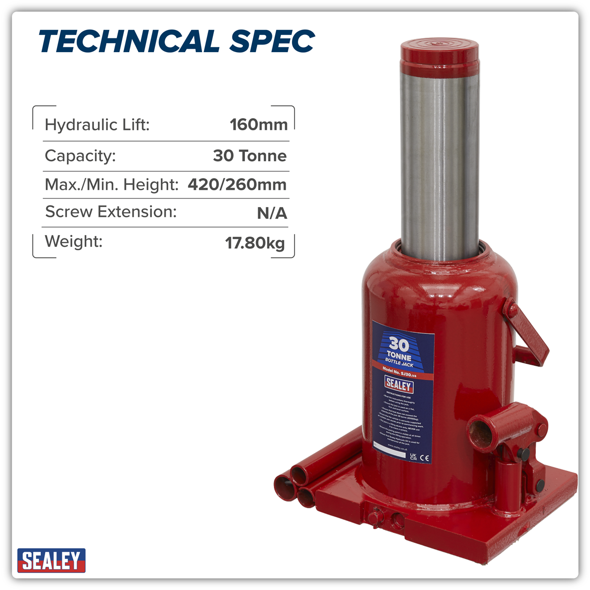 Sealey SJ30 Bottle Jack 30tonne