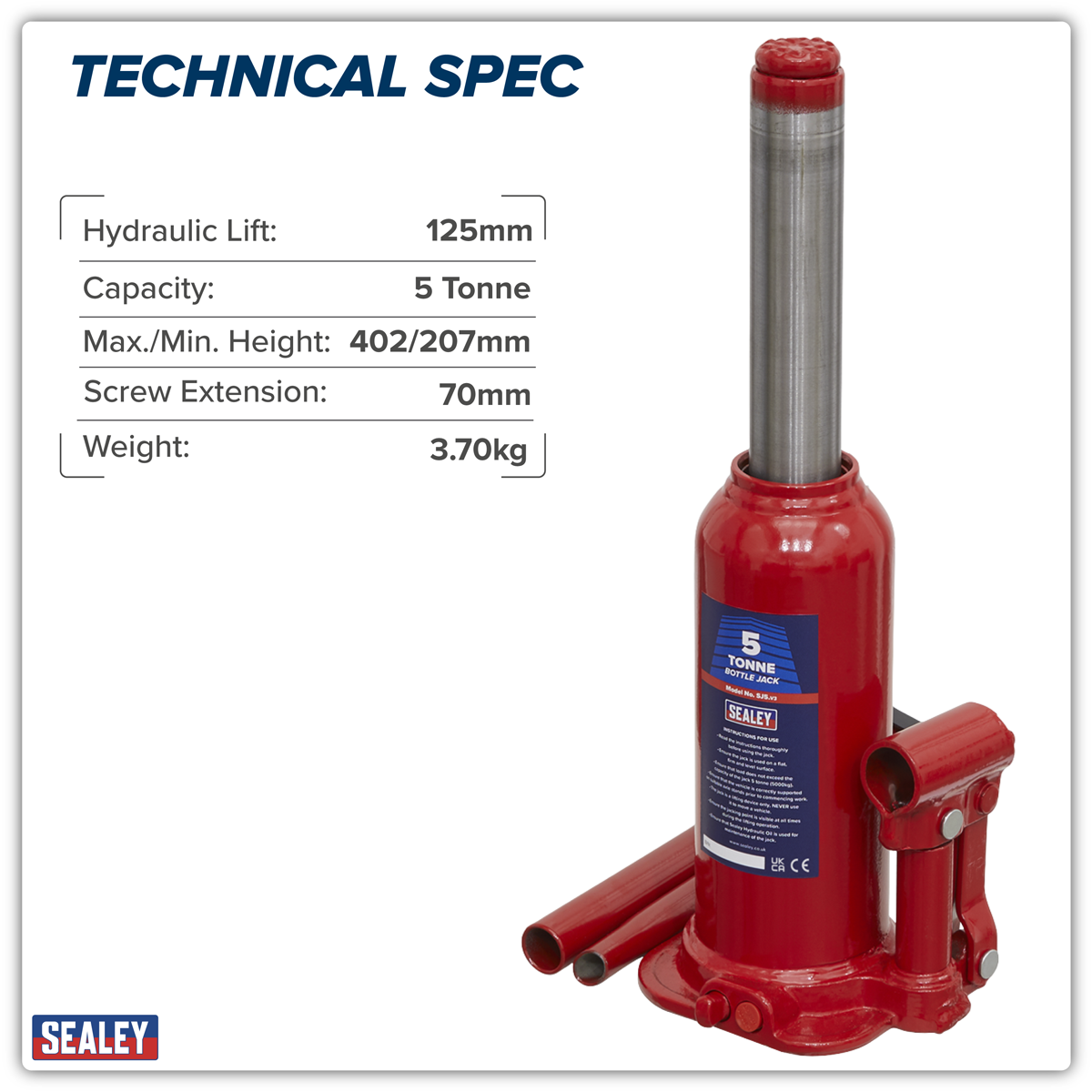 Sealey SJ5 Bottle Jack 5tonne