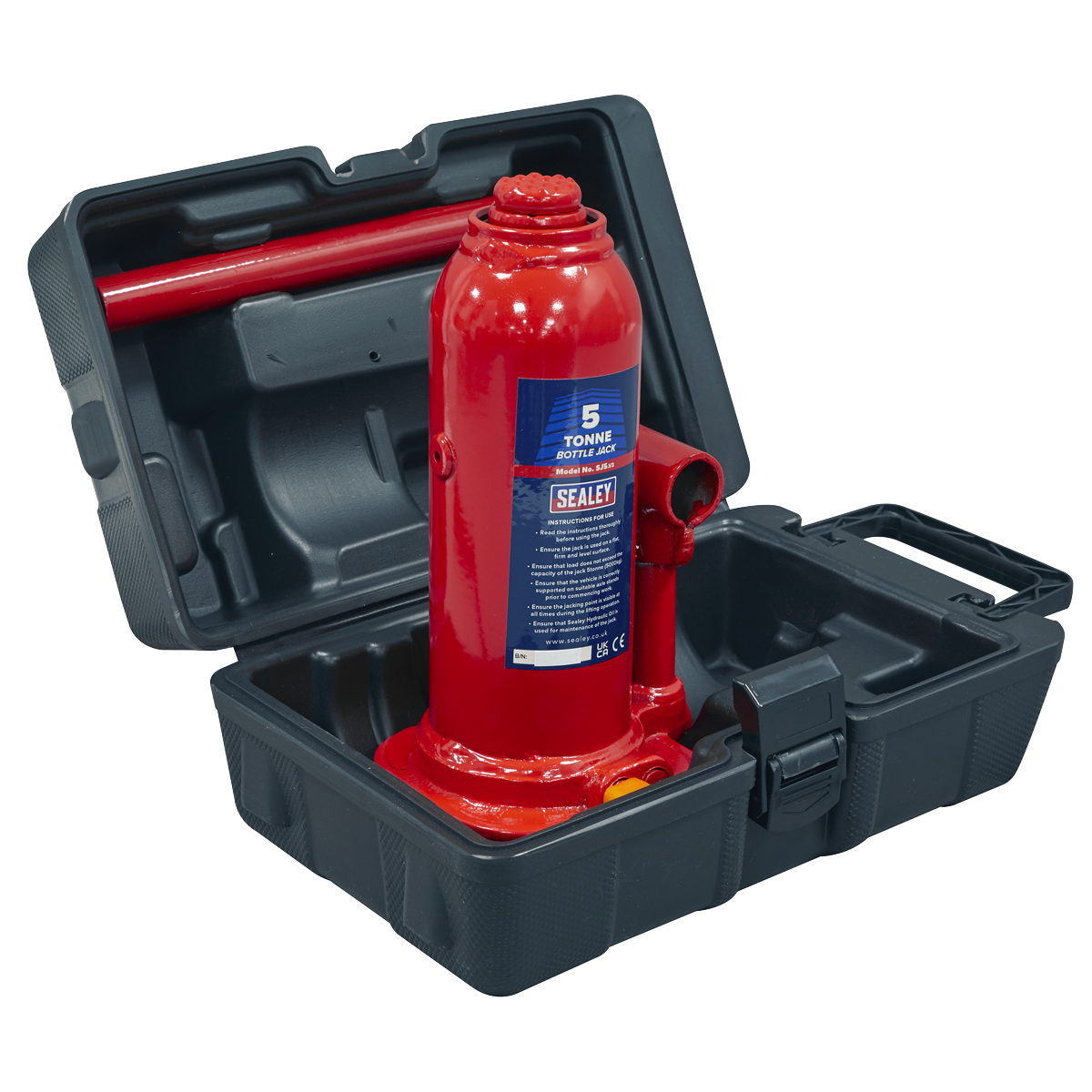 Sealey SJ5BMC Bottle Jack 5tonne with Storage Case