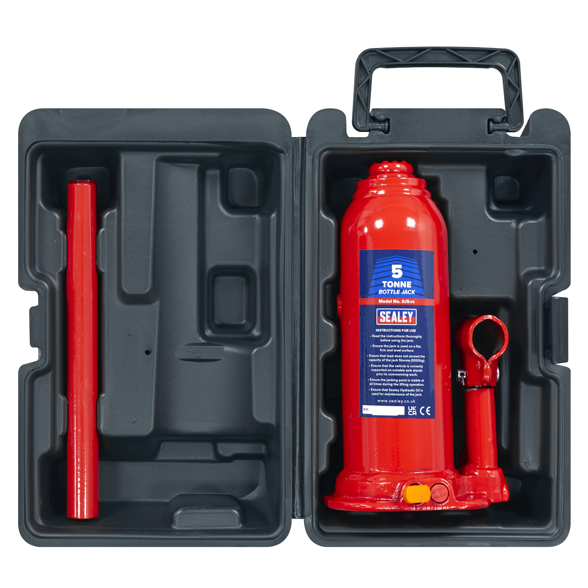 Sealey SJ5BMC Bottle Jack 5tonne with Storage Case