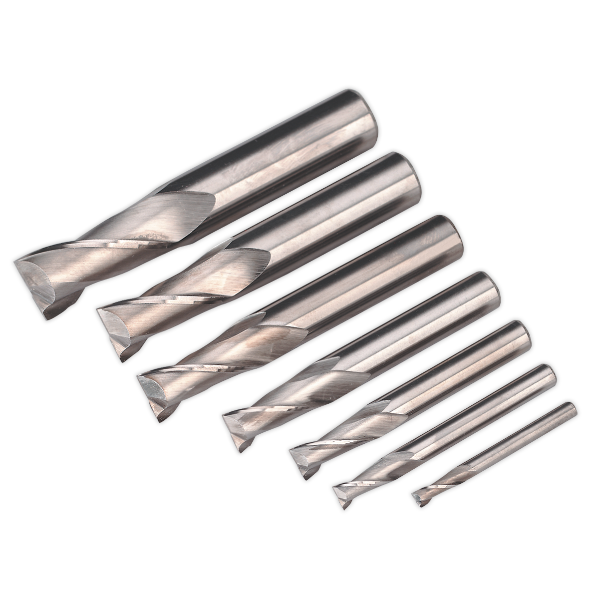 Sealey SM2502EMSET HSS End Mill Set Ø4-16mm 2 Flute