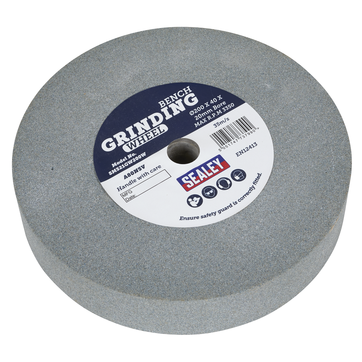 Sealey SM521GW200W Wet Stone Wheel Ø200 x 40mm 20mm Bore for SM521