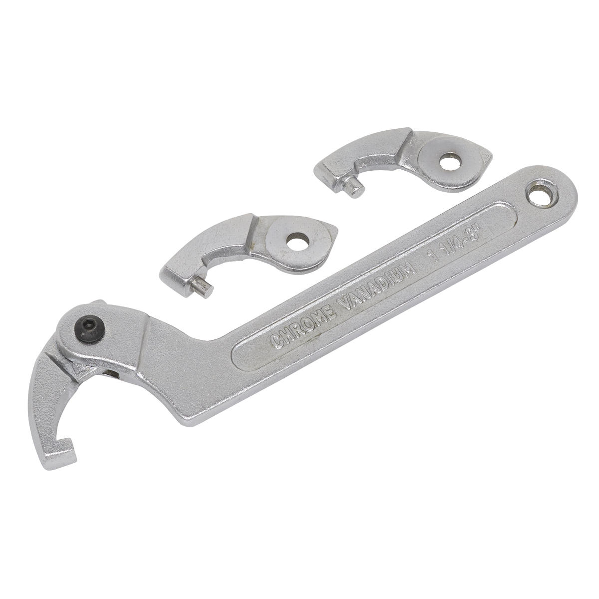 Sealey SMC2M Adjustable C Spanner - Hook & Pin Wrench Set 4pc 32-76mm