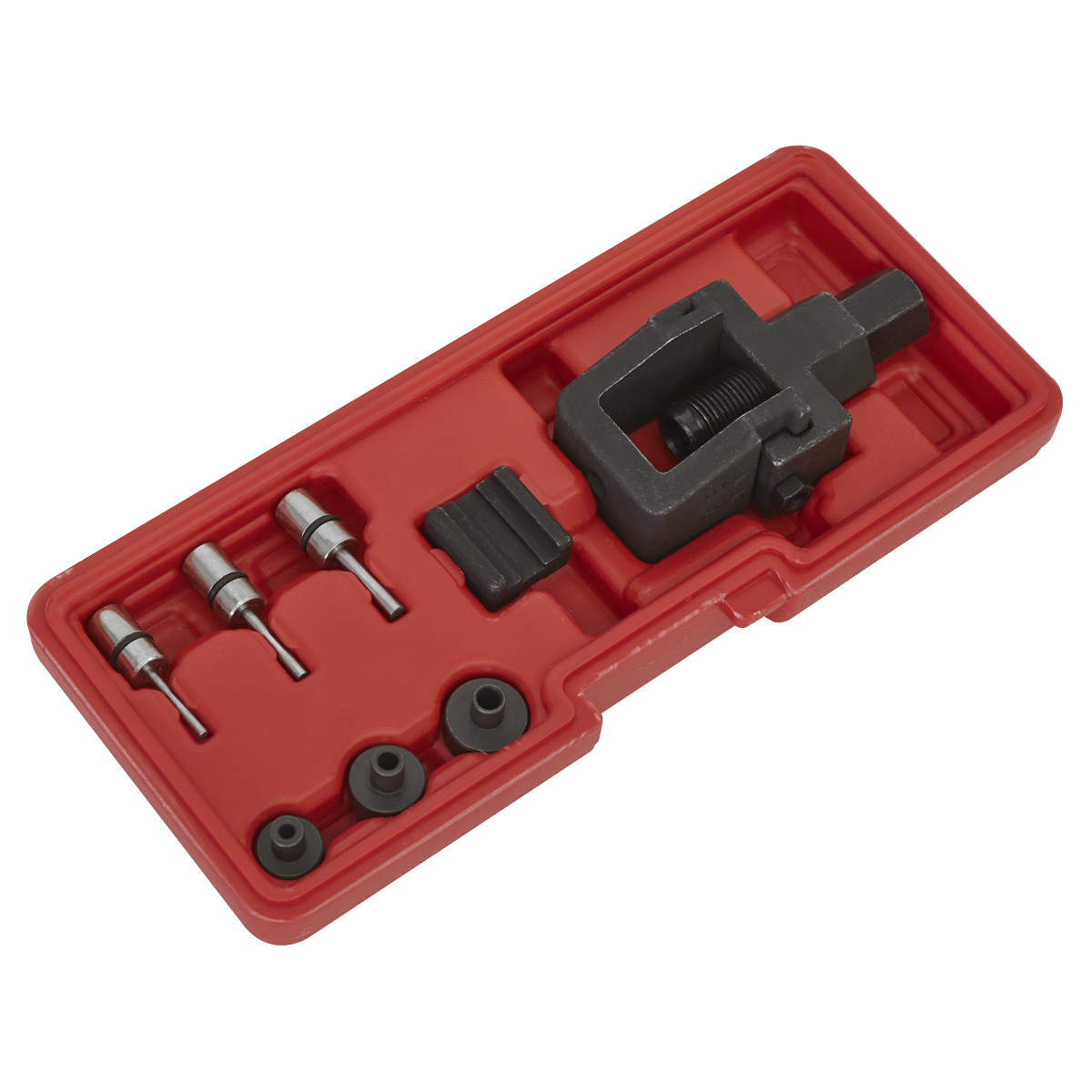 Sealey SMC4 Motorcycle Chain Splitter & Riveting Tool Set - Heavy-Duty