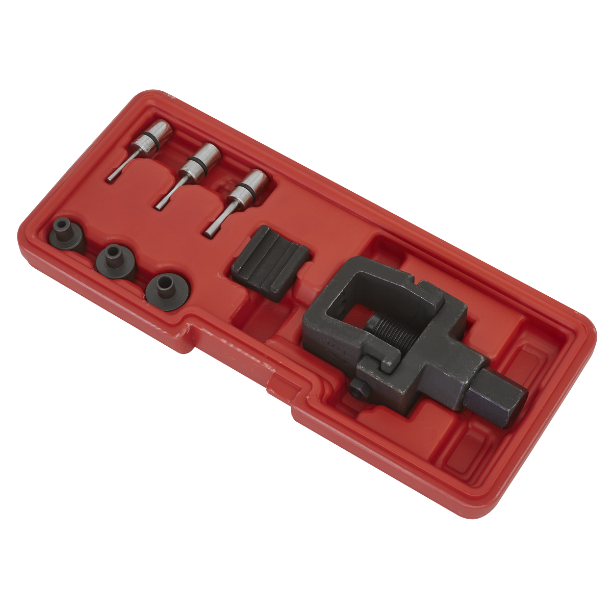 Sealey SMC4 Motorcycle Chain Splitter & Riveting Tool Set - Heavy-Duty