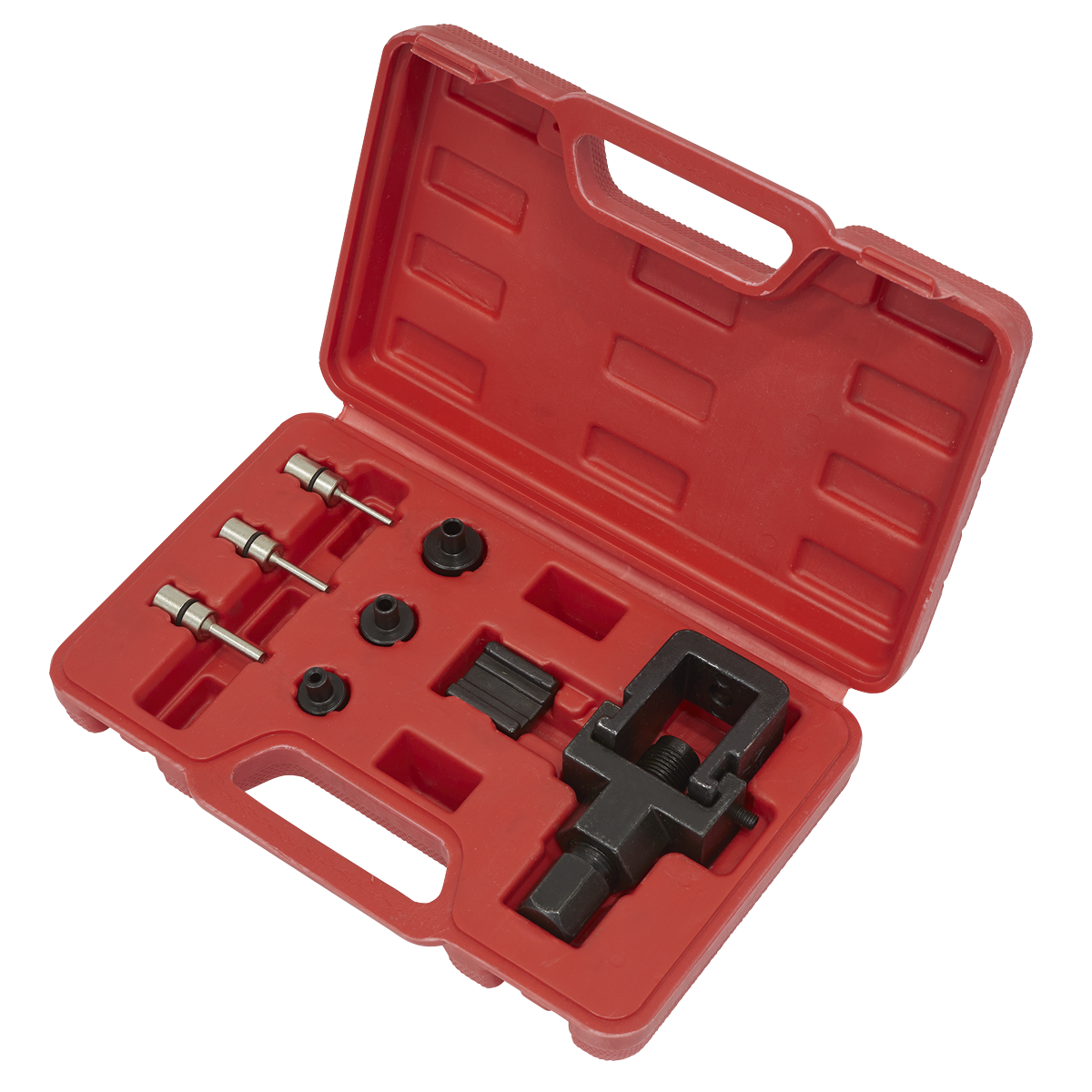 Sealey SMC4 Motorcycle Chain Splitter & Riveting Tool Set - Heavy-Duty