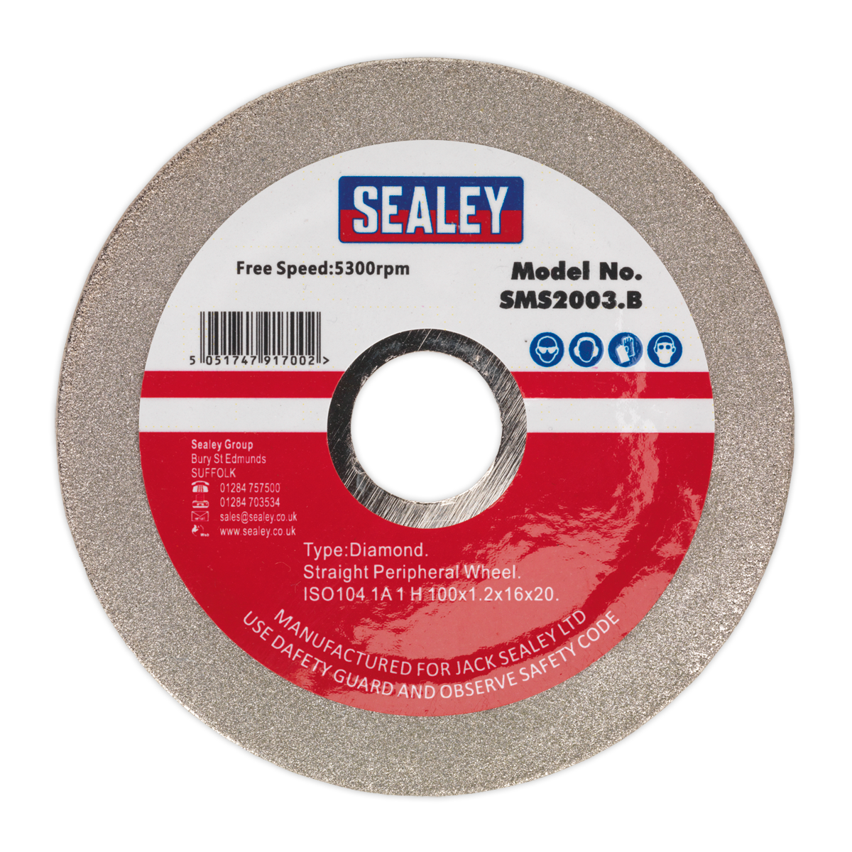 Sealey SMS2003.B Grinding Disc Diamond Coated 100mm for SMS2003