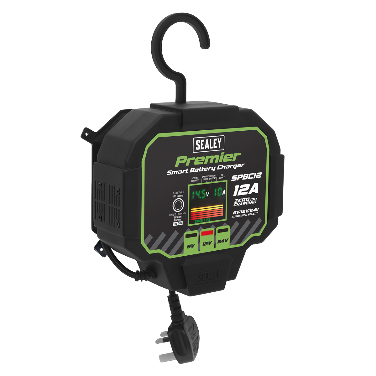 Sealey SPBC12 Premier Fully Automatic Battery Charger & Maintainer 12A