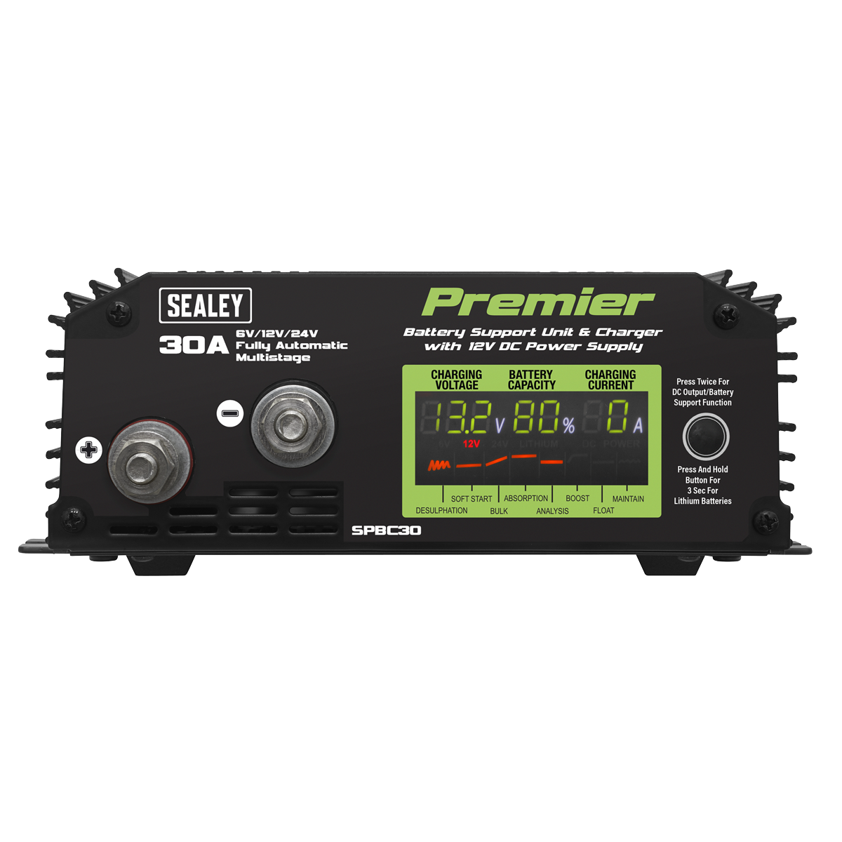 Sealey SPBC30 Battery Support Unit & Charger 30A